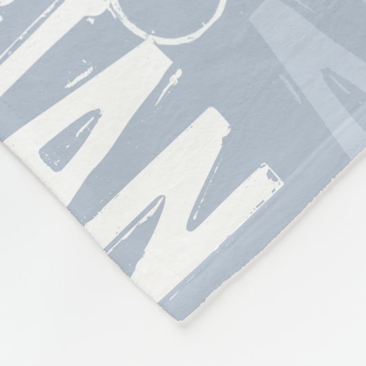Personalisierter Boy Name and Bikes Dusty Blue Fleecedecke (Ecke)