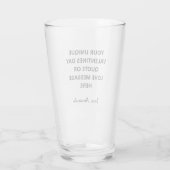 Personalisierter Boyfriend Valentine's Day Quote B Glas (Rückseite)