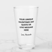 Personalisierter Boyfriend Valentine's Day Quote B Glas (Vorderseite)