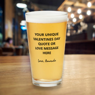 Personalisierter Boyfriend Valentine's Day Quote B Glas