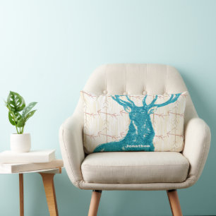 Personalisierter Boy's Room Crossed Arrow Lendenkissen