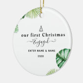 Personalisierter Brauch unserer ersten Weihnachts- Keramik Ornament (Links)