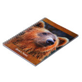 Personalisierter Braunbär Portrait Wildlife Foto Notizblock (Linke Seite)