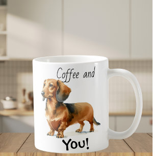 Personalisierter brauner Kaffee für Dackel-Liebhab Kaffeetasse