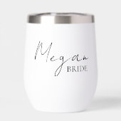 Personalisierter Braut-Thermal-Weinbecher mit indi (Rückseite)