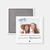 Personalisierter Brautjungfer-Magnet Magnet (Vorderseite/Rückseite)