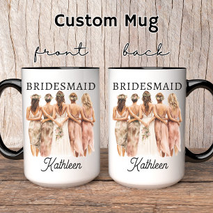 Personalisierter Brautjungfer-Tasse, Geschenk für  Tasse