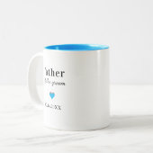 Personalisierter Brautvater Zweifarbige Tasse (Vorderseite Links)