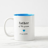 Personalisierter Brautvater Zweifarbige Tasse (Links)