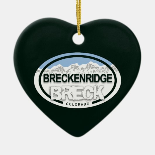 Personalisierter Breckenridge Colorado Rocky Mount Keramik Ornament (Vorne)