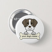 Personalisierter BretagneSpaniel Button (Vorne & Hinten)