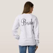 Personalisierter Bride Gift Individuelle Name vorh Sweatshirt (Schwarz voll)