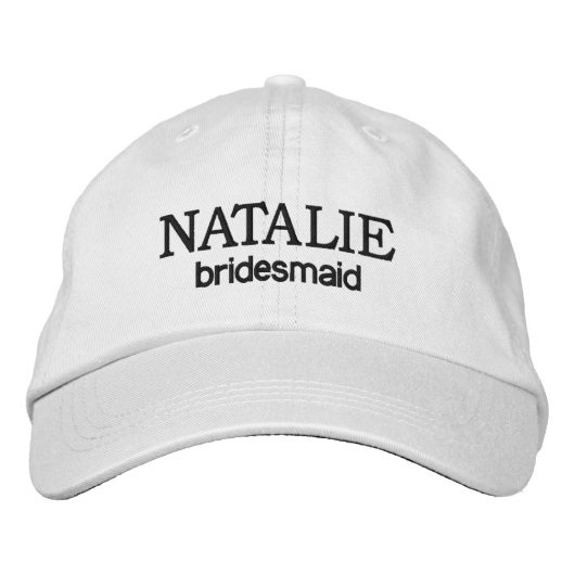 Personalisierter Bridesmaid-Junggeselinnen-Abschie Bestickte Baseballkappe (Vorderseite)