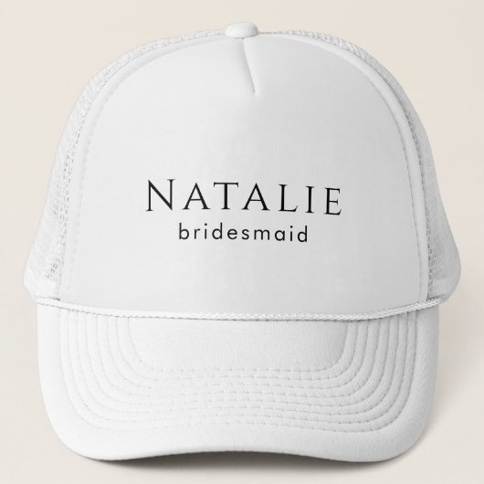 Personalisierter Bridesmaid-Junggeselinnen-Abschie Truckerkappe (Vorderseite)