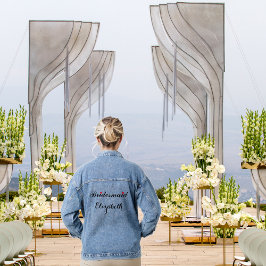 Personalisierter Bridesmaid Wedding Junggeselinnen Jeansjacke