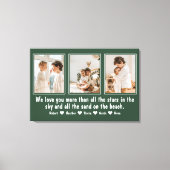 Personalisierter Brief an das Foto der Eltern Leinwanddruck (Vorderseite)