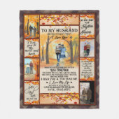 Personalisierter Brief an mein Ehemann Fleecedecke (Vorderseite)