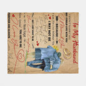 Personalisierter Brief an mein Ehemann Fleecedecke (Vorderseite (Horizontal))