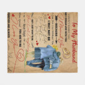 Personalisierter Brief an mein Ehemann Fleecedecke (Vorderseite (Horizontal))