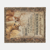 Personalisierter Brief an mein Ehemann von Ehefrau Fleecedecke (Vorderseite (Horizontal))