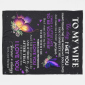 Personalisierter Brief an meine Ehefrau, Couple Va Fleecedecke (Vorderseite (Horizontal))