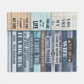 Personalisierter Brief an meine Ehefrau, Couple Va Fleecedecke (Vorderseite (Horizontal))