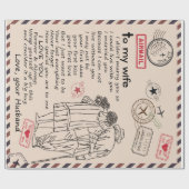 Personalisierter Brief an meine Ehefrau, Ehefrau G Geschenkpapier (Flach)