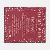 Personalisierter Brief an meine Ehefrau, Fleecedecke (Vorderseite (Horizontal))