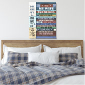 Personalisierter Brief an meine Ehefrau, Leinwanddruck (Insitu (Schlafzimmer))