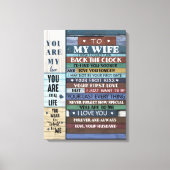 Personalisierter Brief an meine Ehefrau, Leinwanddruck (Vorderseite)