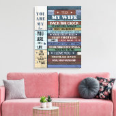 Personalisierter Brief an meine Ehefrau, Leinwanddruck (Insitu (Wohnzimmer))