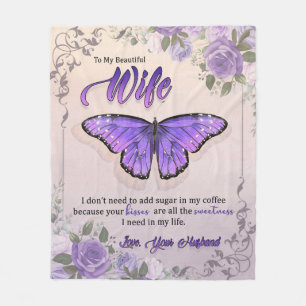 Personalisierter Brief an meine Ehefrau Liebe von  Fleecedecke