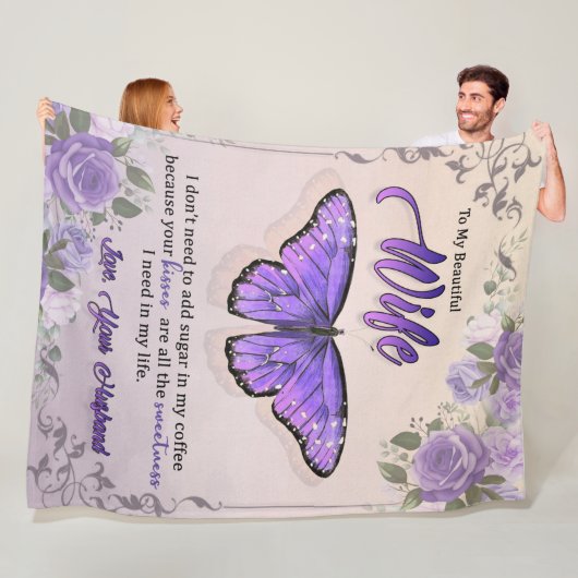 Personalisierter Brief an meine Ehefrau Liebe von Fleecedecke (Beispiel)