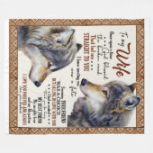 Personalisierter Brief an meine Ehefrau Liebe von  Fleecedecke (Vorderseite (Horizontal))