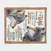 Personalisierter Brief an meine Ehefrau Liebe von  Fleecedecke (Vorderseite (Horizontal))