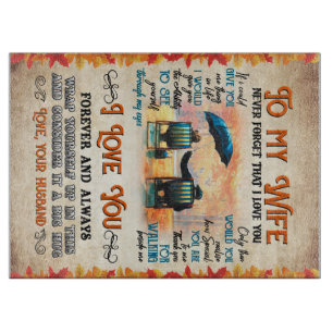 Personalisierter Brief an meine Ehefrau Liebe von  Schneidebrett