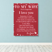 Personalisierter Brief an meine Ehefrau, Paare Val Leinwanddruck (Insitu (Holzboden))