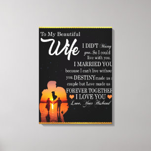 Personalisierter Brief an meine Ehefrau, Paare Val Leinwanddruck
