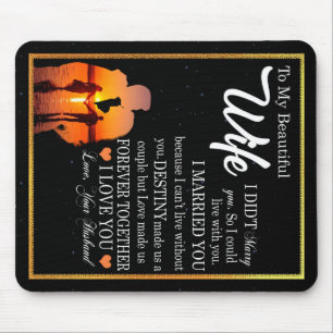 Personalisierter Brief an meine Ehefrau, Paare Val Mousepad