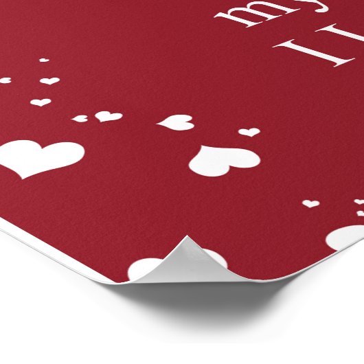 Personalisierter Brief an meine Ehefrau, Paare Val Poster (Ecke)