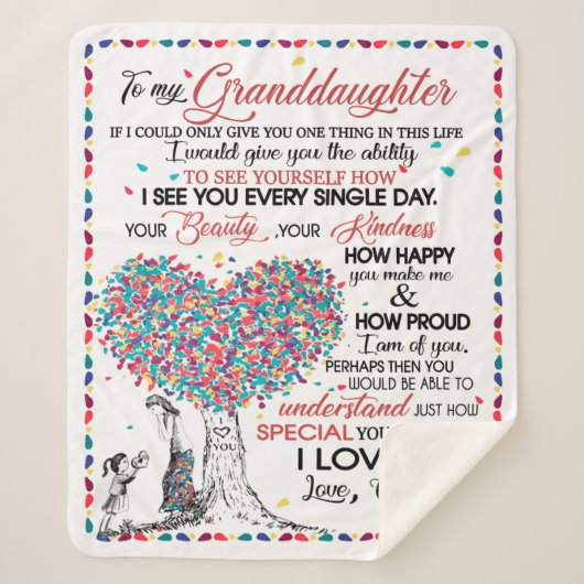 Personalisierter Brief an meine Enkelin aus Gran Sherpadecke (Vorderseite)