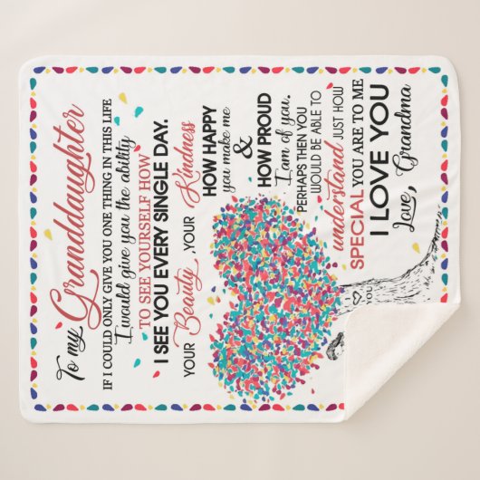 Personalisierter Brief an meine Enkelin aus Gran Sherpadecke (Vorderseite (Horizontal))