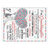 Personalisierter Brief an meine Enkelin aus Gran Tischdecke (Vorderseite (Horizontal))