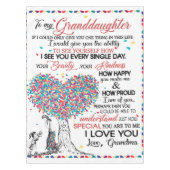 Personalisierter Brief an meine Enkelin aus Gran Tischdecke (Vorderseite)