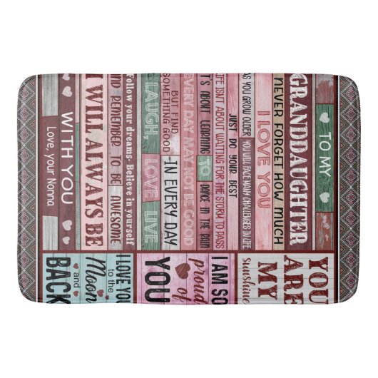 Personalisierter Brief an meine Enkelin Badematte (Vorderseite)