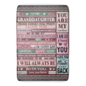 Personalisierter Brief an meine Enkelin Badematte (Vorderseite Vertikal)