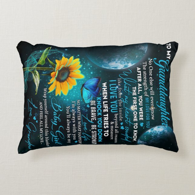 Personalisierter Brief an meine Enkelin Dekokissen (Vorderseite)