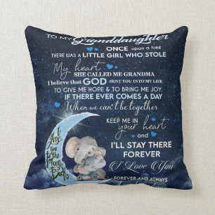 Personalisierter Brief an meine Enkelin, Elefant Kissen