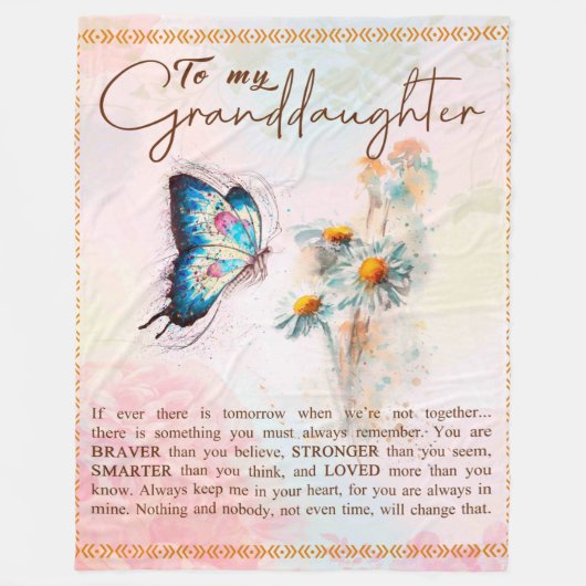 Personalisierter Brief an meine Enkelin Fleecedecke (Vorderseite)