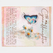 Personalisierter Brief an meine Enkelin Fleecedecke (Vorderseite (Horizontal))